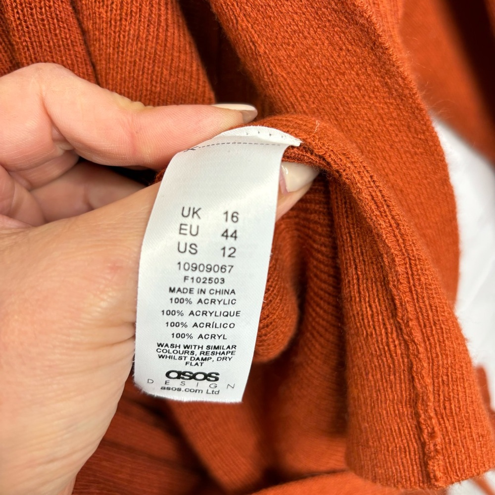 ASOS Rust Orange Cardigan - Picture 3 of 4